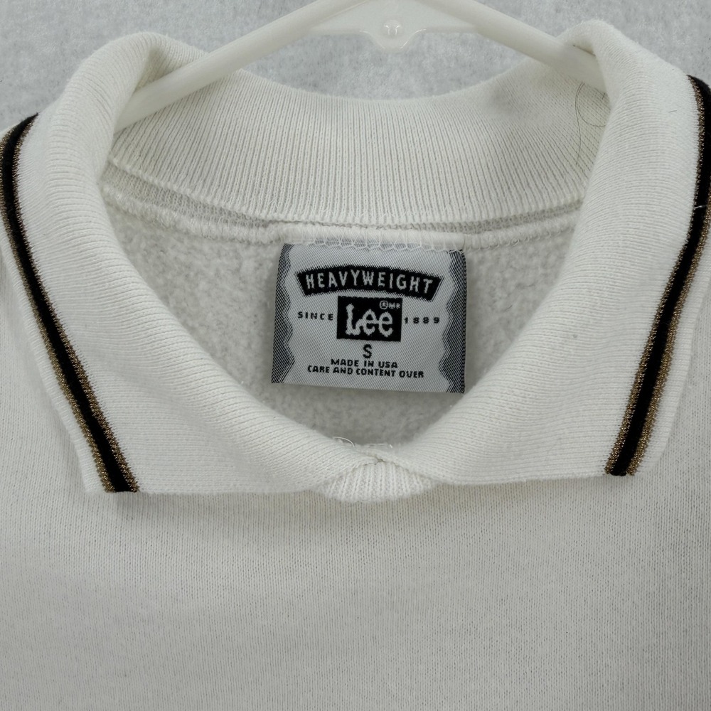 Vintage Lee Sweatshirt Mens Small Polo Collar San Francisco USA Embroidered 90s‎ - Picture 3 of 9